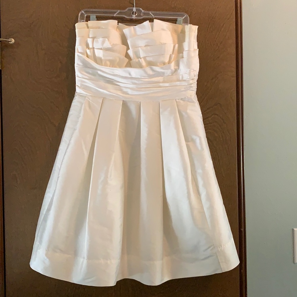 Cream Eliza J Strapless Dress, size 12